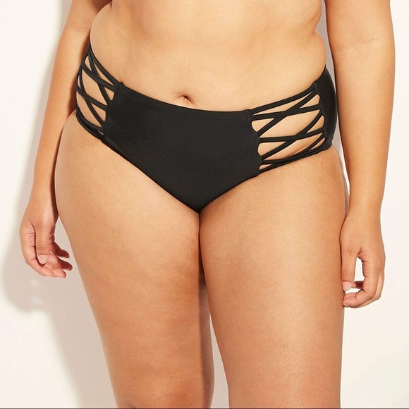 NWT Xhilaration Cut Out Hipster Plus Size Swim Bottoms - Picture 2 of 9